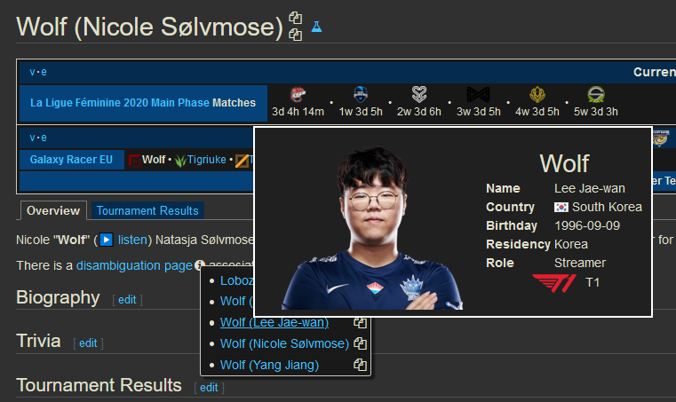 Screenshot of current disambiguation tooltip