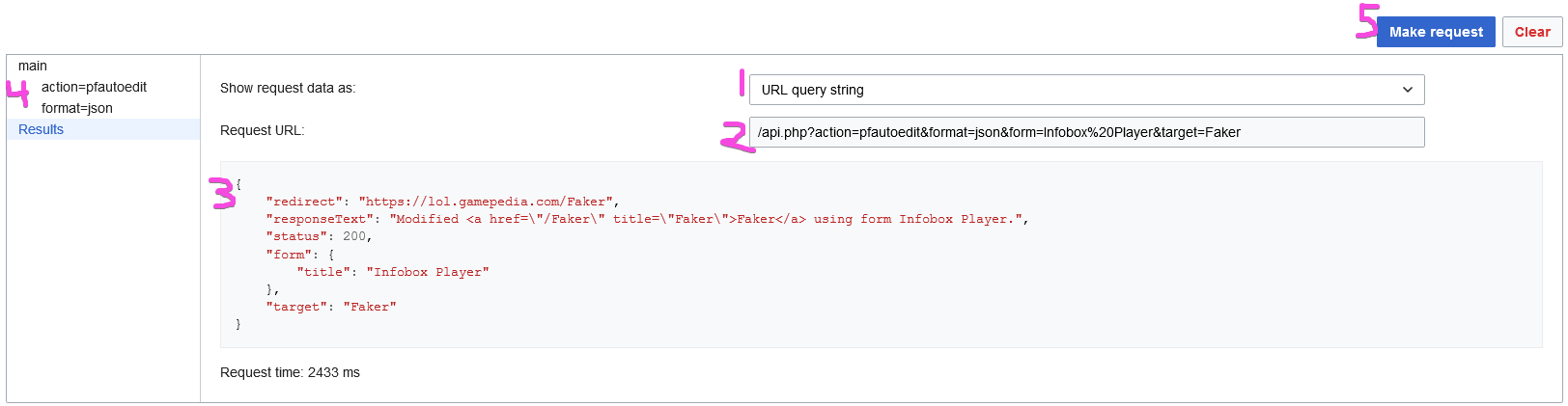 Screenshot of pfautoedit result