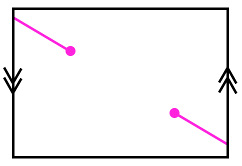 A line wrapping around a Mobius band