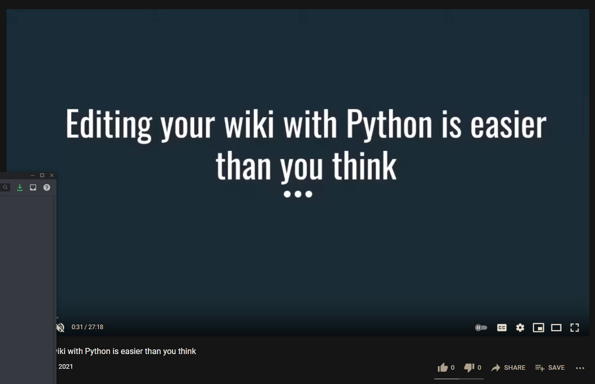 A screenshot of my Discord client overlapping YouTube, without row-reverse